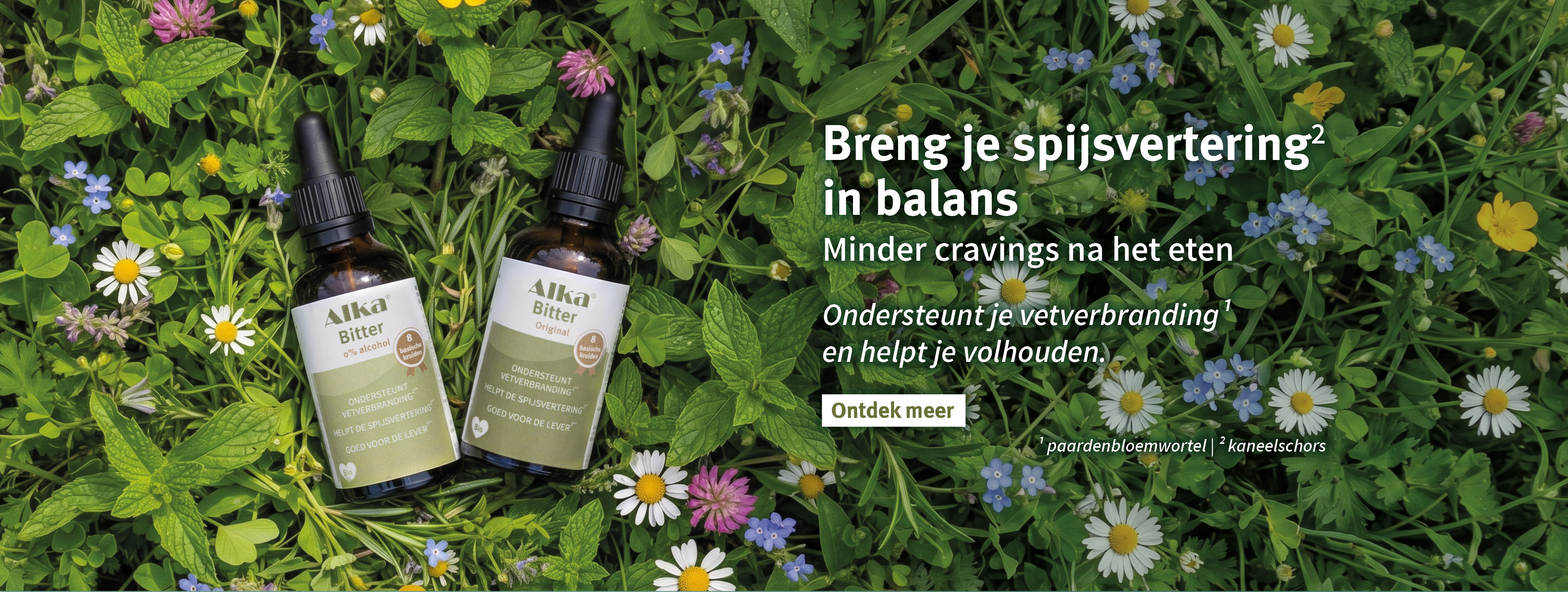 Voor je spijsvertering en vetverbrandingOntdek Alka® Bitter