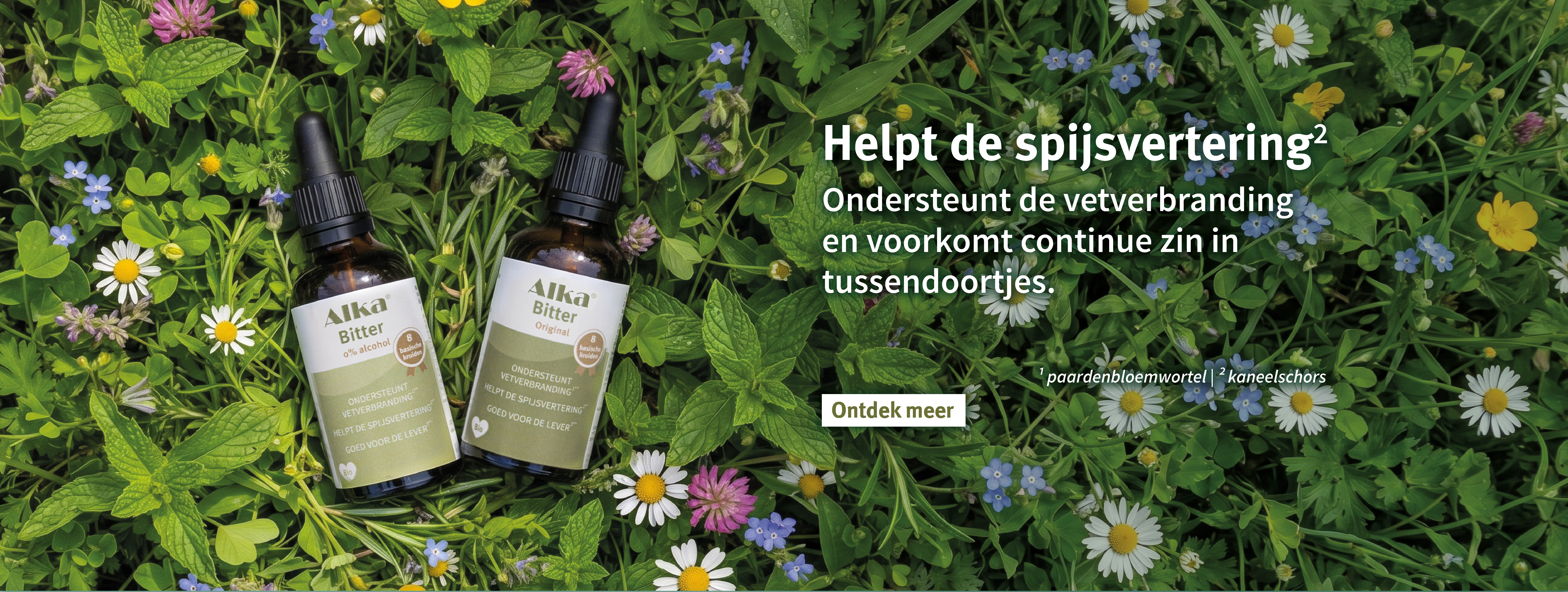 Voor je spijsvertering en vetverbrandingOntdek Alka® Bitter